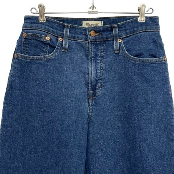 Madewell The Perfect Vintage Wide Leg Jeans Size 27P Blue High Rise Denim - Picture 4 of 10